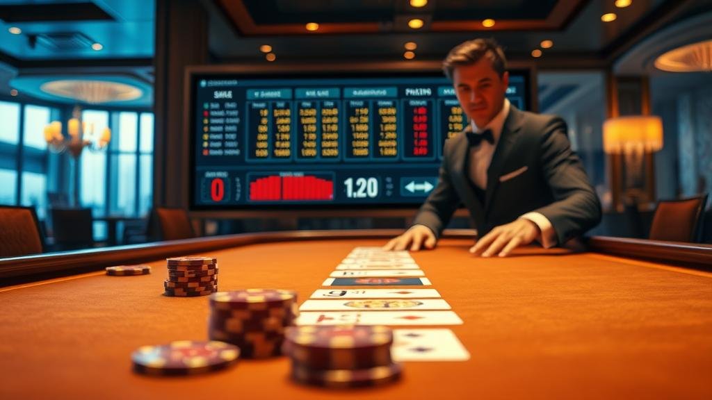 หน้าจอเกมบาคาร่า N2Live พร้อมสถิติและตัวเลือกการเดิมพัน