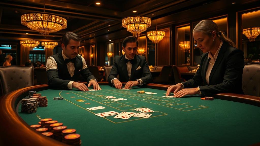 ดีลเลอร์สาวสวยในห้องบาคาร่าสด AE