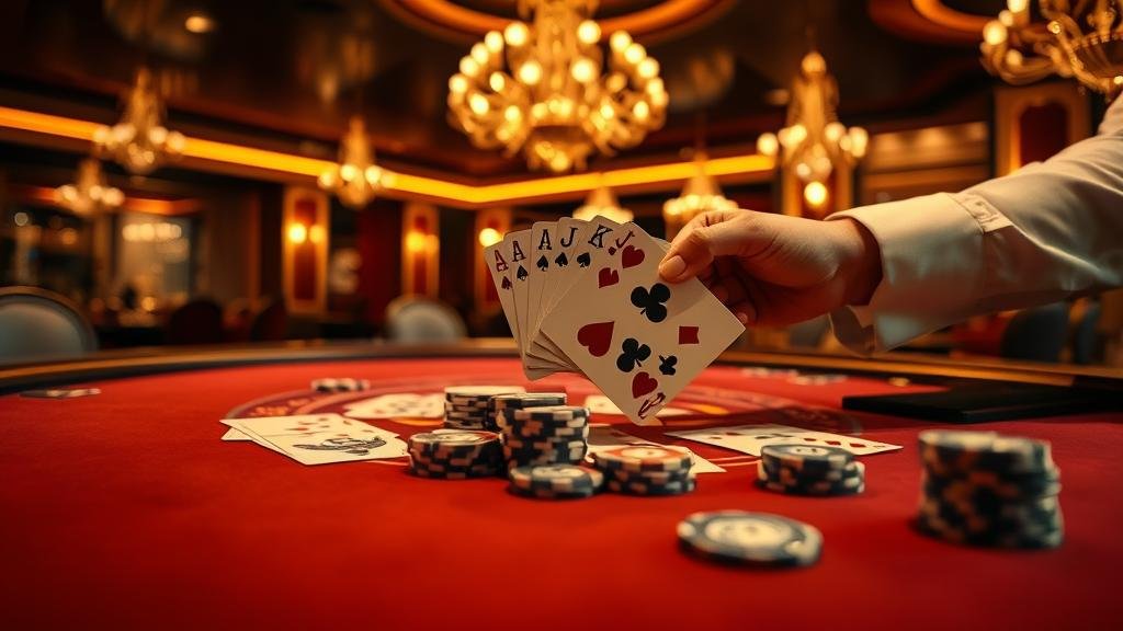 หน้าจอเกมบาคาร่า Playtech แสดงสถิติและเปอร์เซ็นต์การชนะ