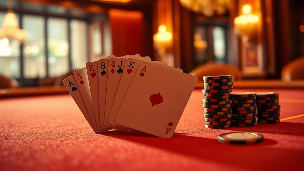 กราฟิกแสดงเค้าไพ่บาคาร่าและกลยุทธ์การเดินเงิน