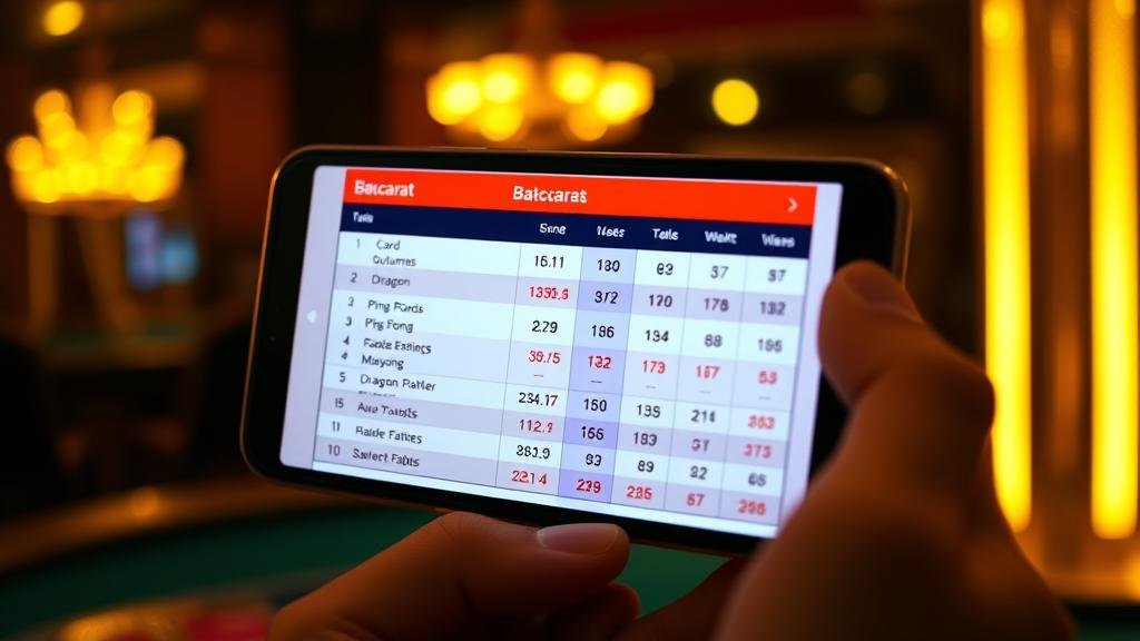 การเลือกห้องบาคาร่าบนแท็บเล็ต
