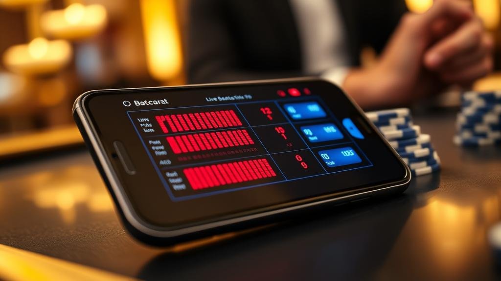 กราฟ Big Road แสดงสถิติบาคาร่าบนมือถือ