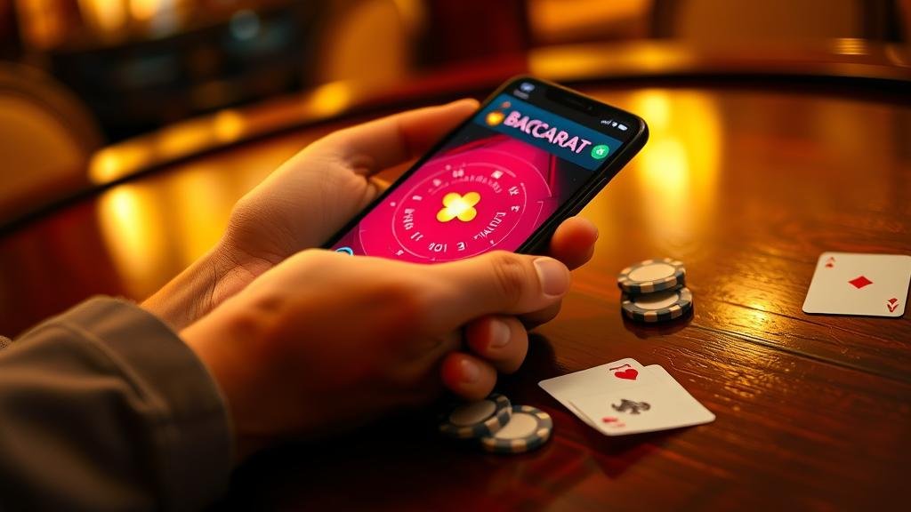 ตารางสถิติเค้าไพ่บาคาร่าบนแท็บเล็ต