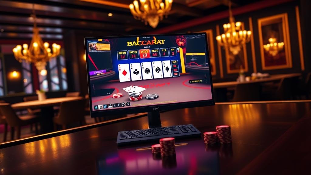 ตารางสถิติบาคาร่าบนหน้าจอคอมพิวเตอร์