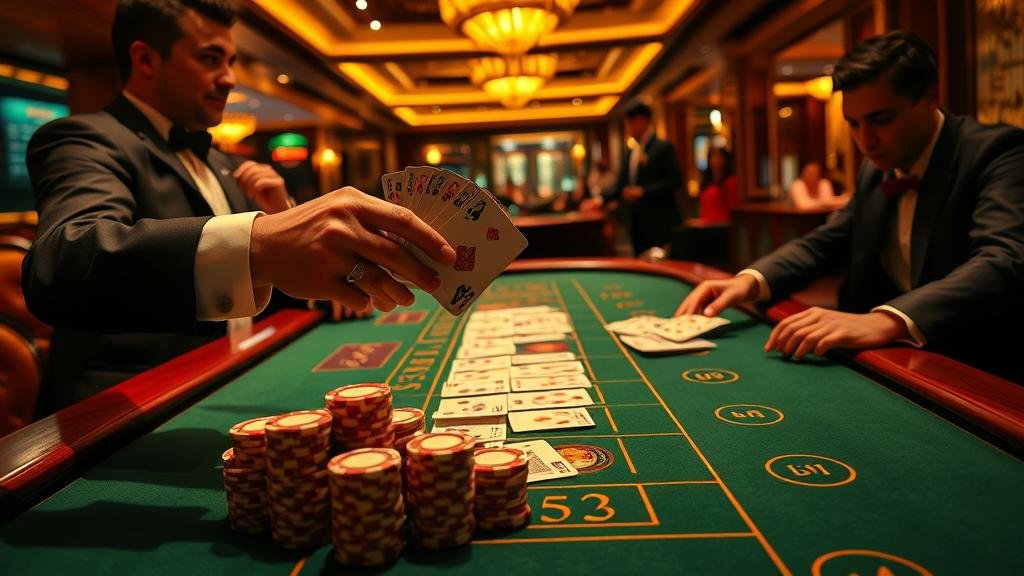 ภาพการวางเดิมพันบาคาร่าพร้อมชิป