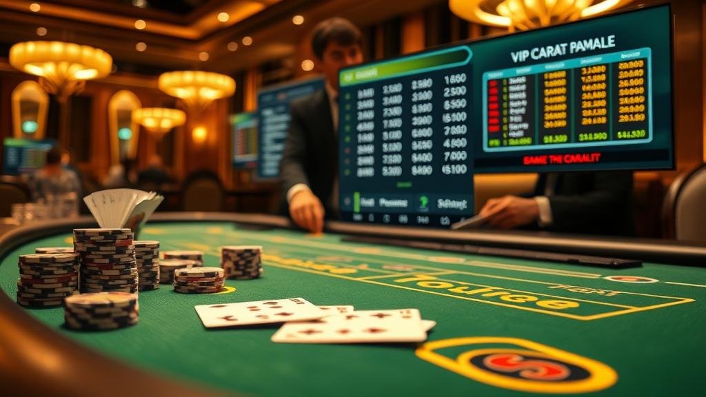 ภาพแสดงตารางเค้าไพ่บาคาร่าแบบต่างๆ