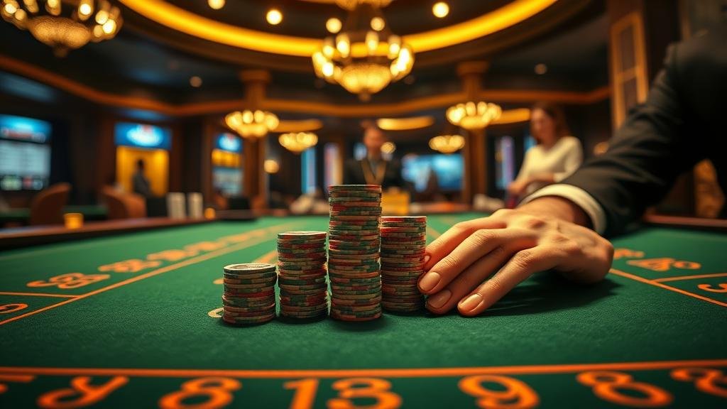 ภาพแสดงเค้าไพ่บาคาร่าแบบสลับยาวและสามตัด