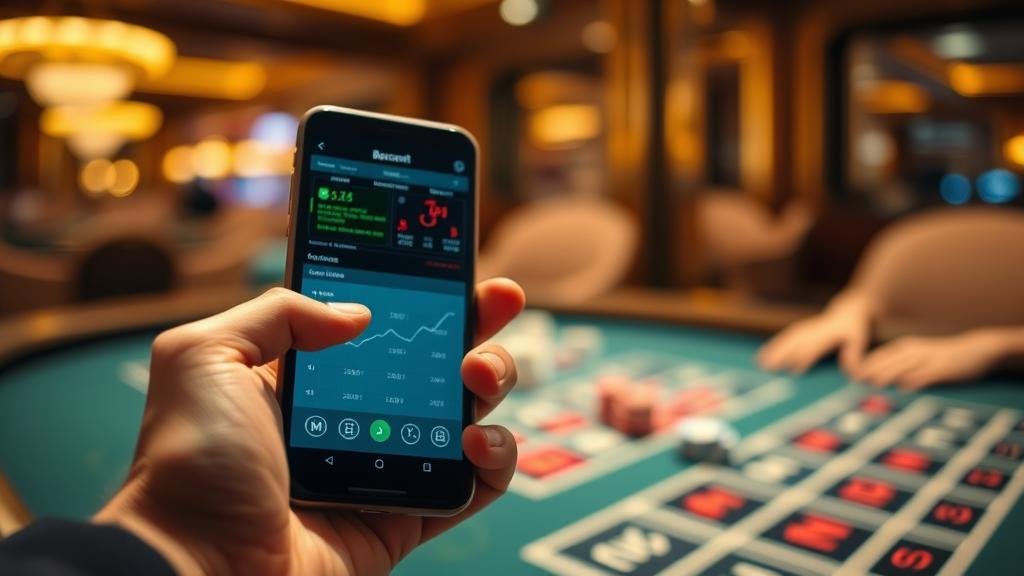 การเลือกห้องบาคาร่าบนแท็บเล็ต