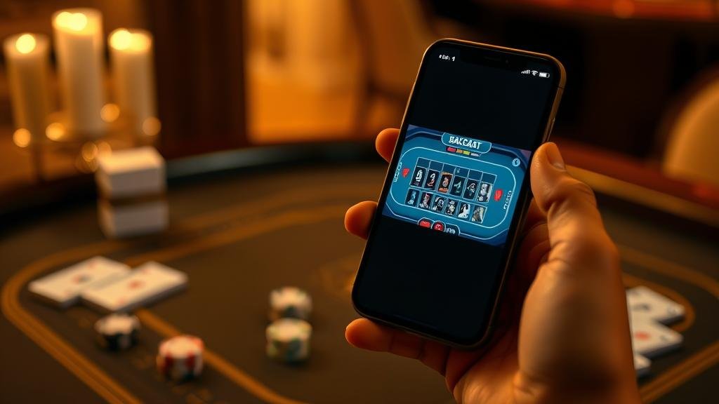 อินเทอร์เฟซเกมบาคาร่าบน iPhone