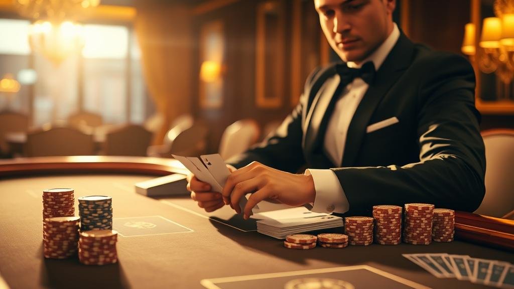 การวางเดิมพันบาคาร่าพร้อมไพ่ที่กำลังเปิด