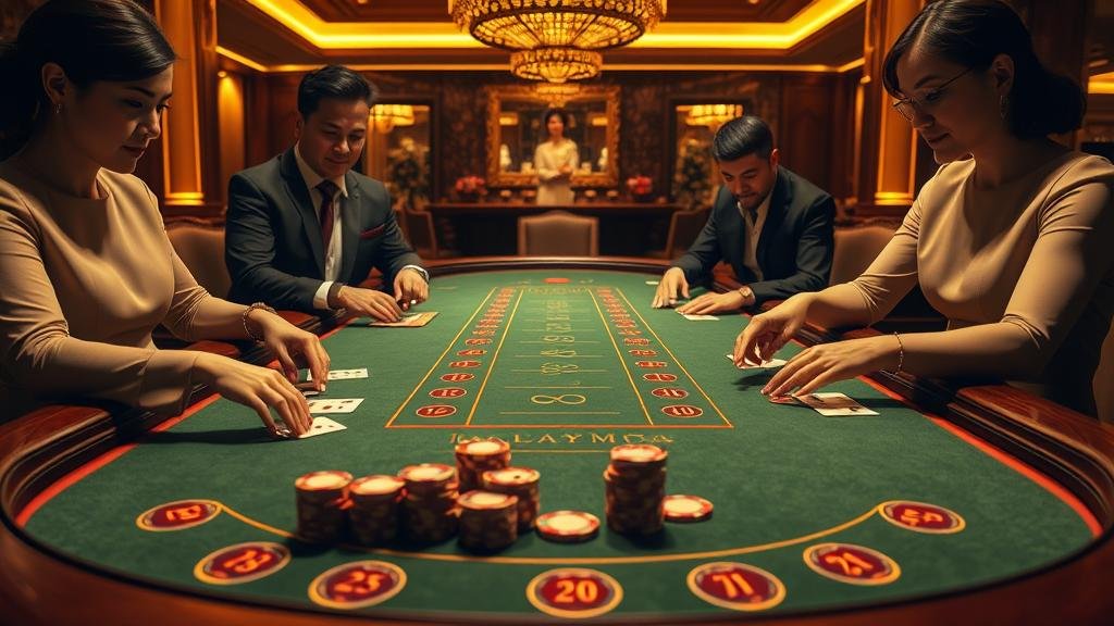 ตัวอย่างเค้าไพ่บาคาร่า ถนนไม้ขีด และ ลูกปัด