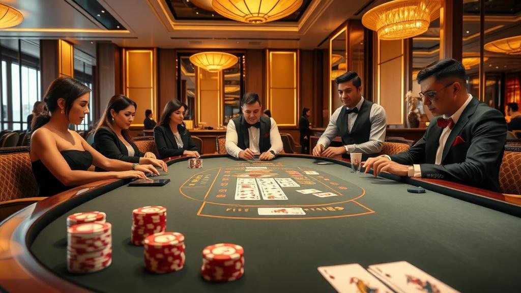 หน้าจอเกมบาคาร่าสด AE พร้อมสถิติ