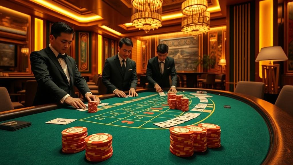 หน้าจอแสดงผล บาคาร่า XPro พร้อมสถิติและตัวเลือกการเดิมพัน