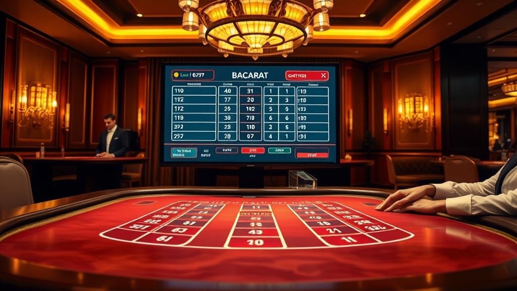 ตารางแสดงเค้าไพ่บาคาร่าแบบต่างๆ