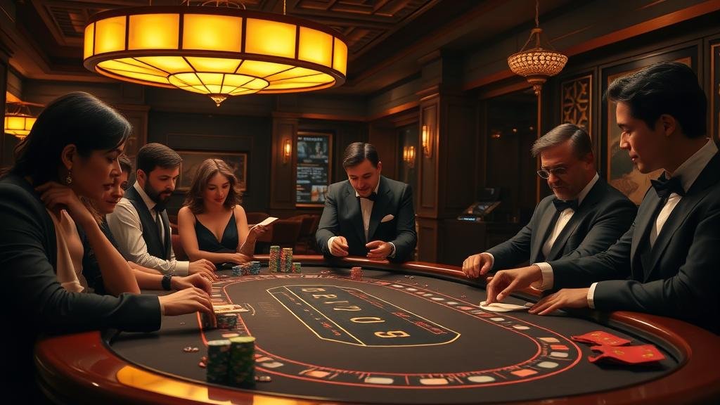 การเล่นบาคาร่าบนโต๊ะคาสิโน