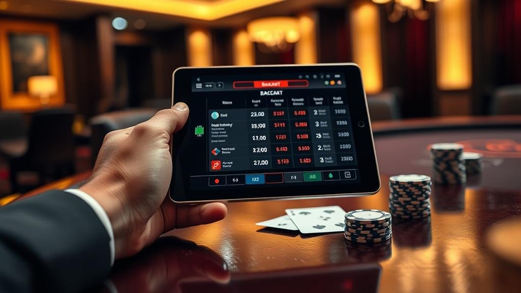ตารางวิเคราะห์สูตรบาคาร่าบนแท็บเล็ต