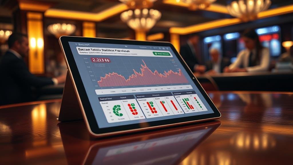 แดชบอร์ดบาคาร่าแสดงสถิติและเค้าไพ่บนมือถือ