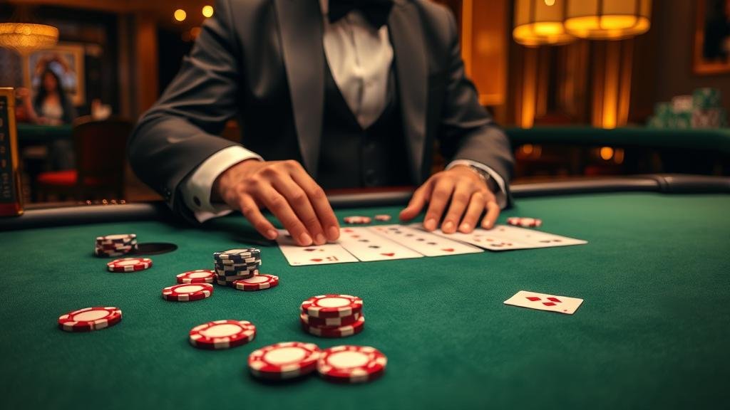 ไพ่บาคาร่าที่กำลังเปิด