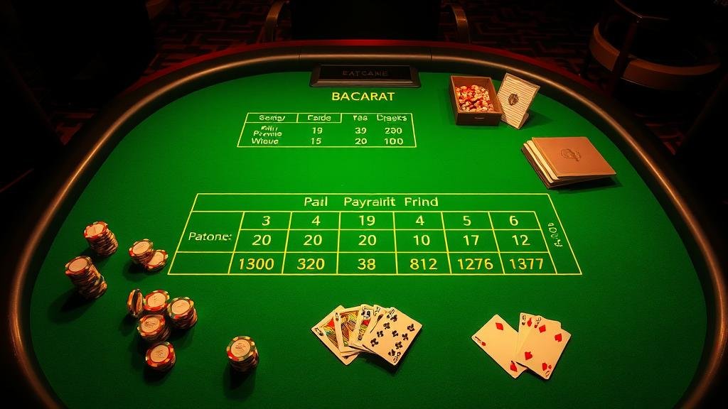 ตารางแสดงเค้าไพ่บาคาร่า