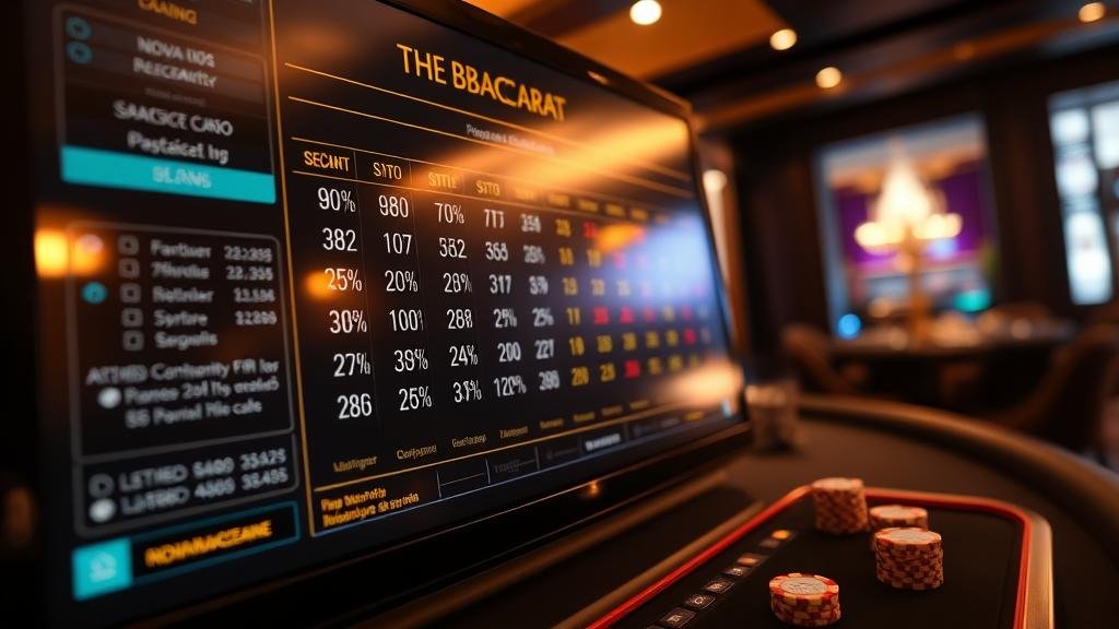 อินโฟกราฟิกแสดงกลยุทธ์และอัตราจ่ายบาคาร่า