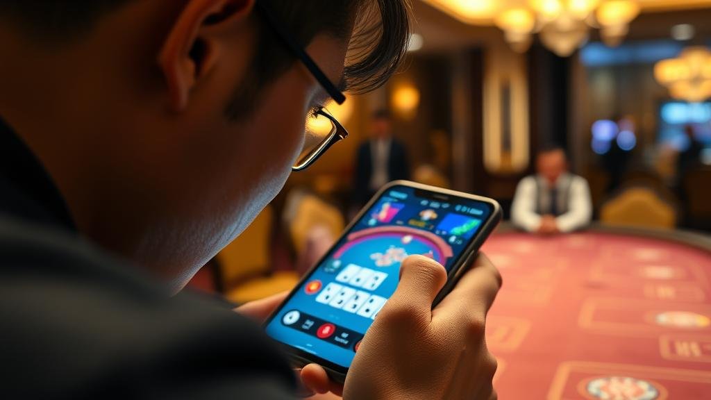 ดีลเลอร์สดกำลังแจกไพ่บาคาร่า