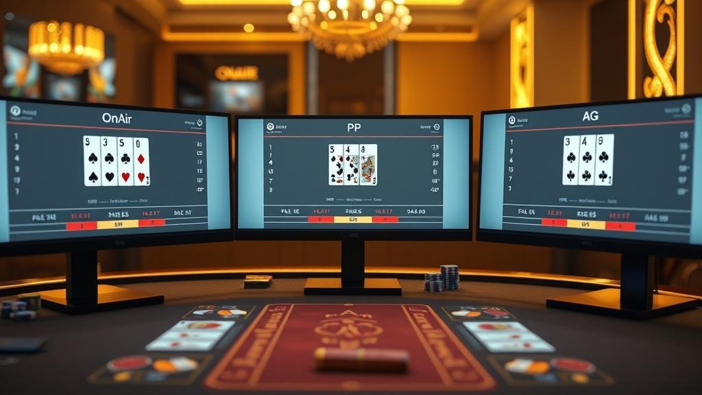 บาคาร่า: คู่มือเลือกห้อง OnAir, PP, AG ฉบับเซียน เดินเงินดับเบิลโชค