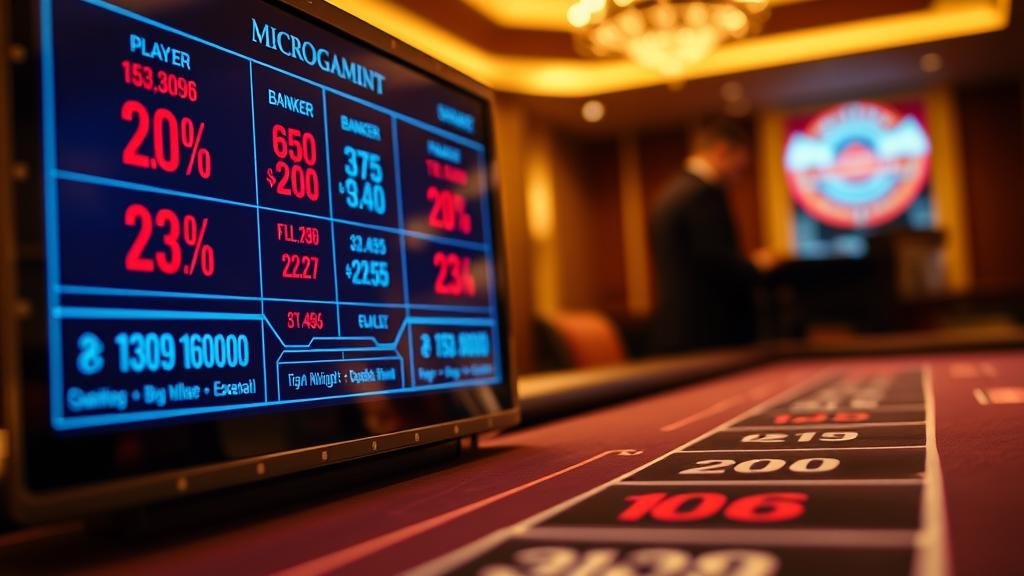 การแสดงผลเค้าไพ่บาคาร่าบนหน้าจอ