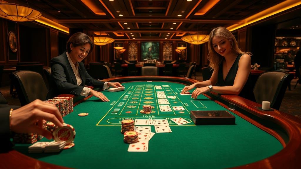 หน้าจอเกมบาคาร่าสด แสดงสถิติและตารางเดิมพัน