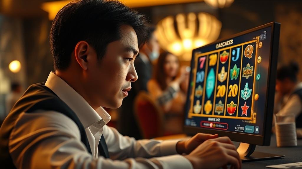 หน้าจอตั้งค่าออโต้สปินสล็อตบนคอมพิวเตอร์