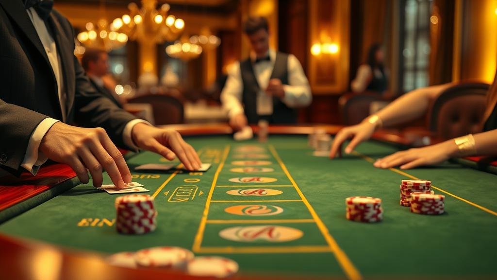 การแจกไพ่บาคาร่าสด