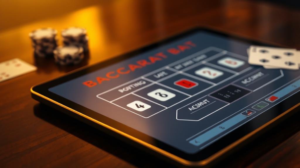 ตารางสถิติบาคาร่าบนแท็บเล็ต