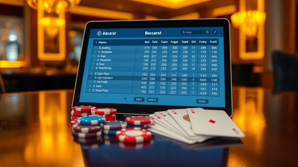 การวิเคราะห์สถิติบาคาร่าบนแท็บเล็ต