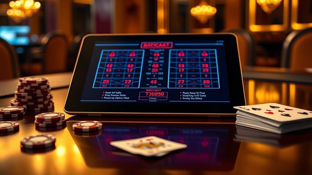 นักพนันมืออาชีพใช้แท็บเล็ตวิเคราะห์บาคาร่า