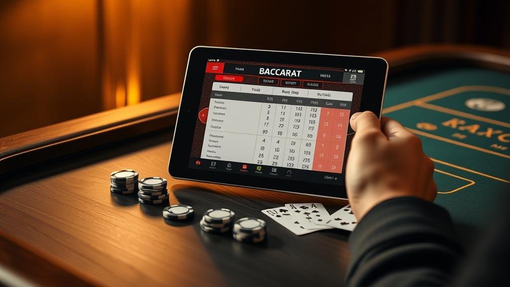 การดูสกอร์บอร์ดบาคาร่าและวิเคราะห์สถิติผ่านมือถือ