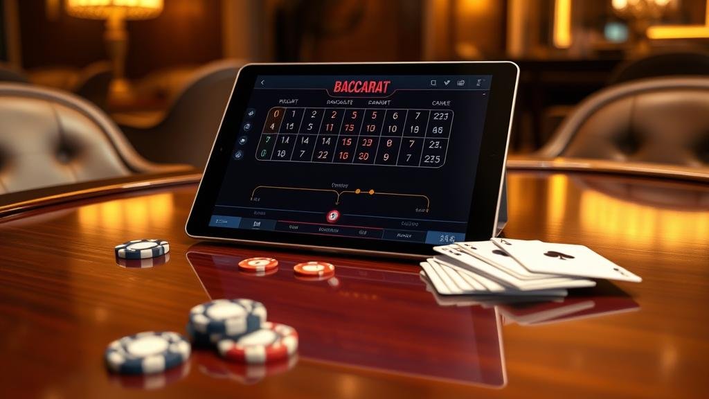 ตารางสถิติบาคาร่าบนแท็บเล็ต
