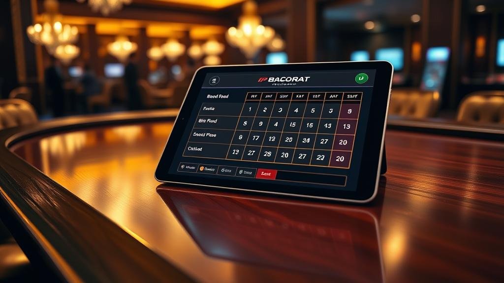 หน้าจอเกมบาคาร่า Playtech บนคอมพิวเตอร์