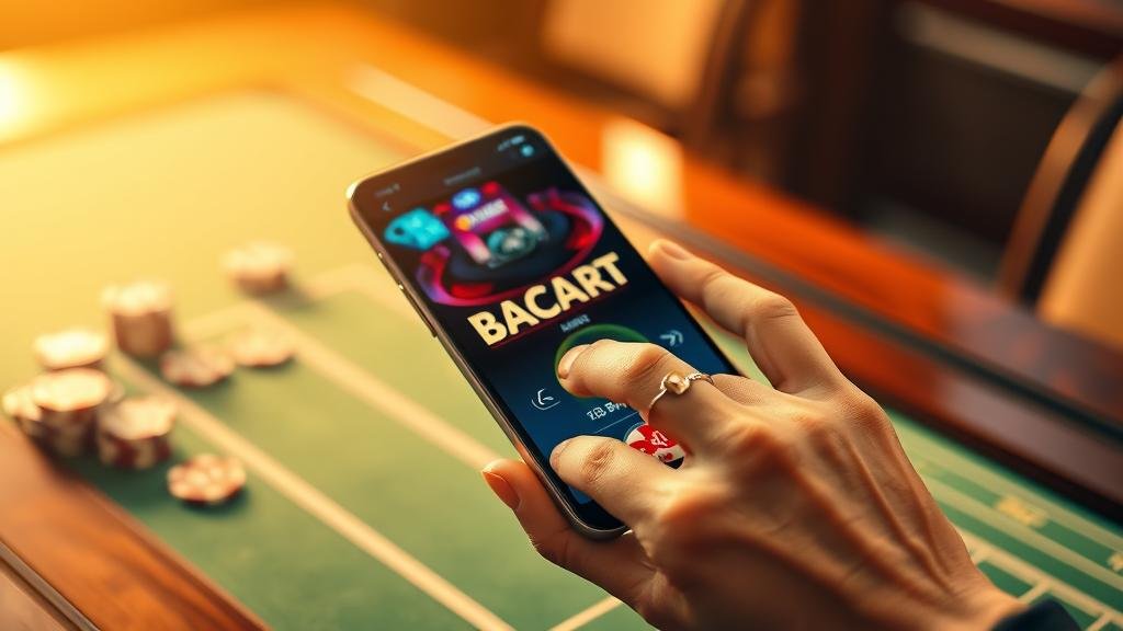 อินเทอร์เฟซเกมบาคาร่าสดบนแท็บเล็ต ระบบออโต้