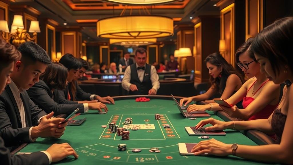 การเล่นบาคาร่าบนแท็บเล็ตพร้อมข้อมูลอัตราจ่าย