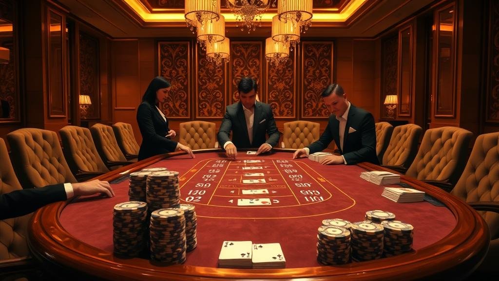 แผนภาพแสดงเค้าไพ่บาคาร่า สองตัด และ ปิงปอง