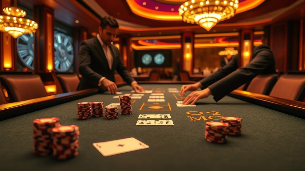 หน้าจอแสดงเค้าไพ่สองตัด บาคาร่า