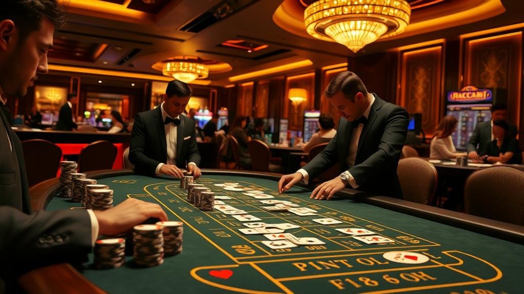 ตัวอย่างเค้าไพ่สองตัดและสามตัดในบาคาร่า