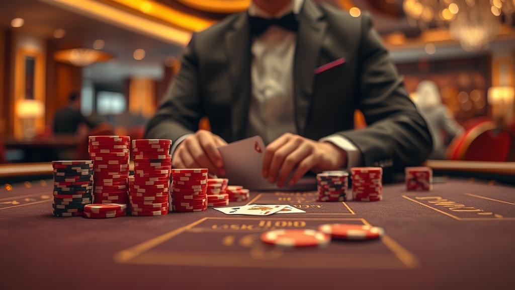 หน้าจอเกมบาคาร่าสด พร้อมตัวเลือกเดิมพัน