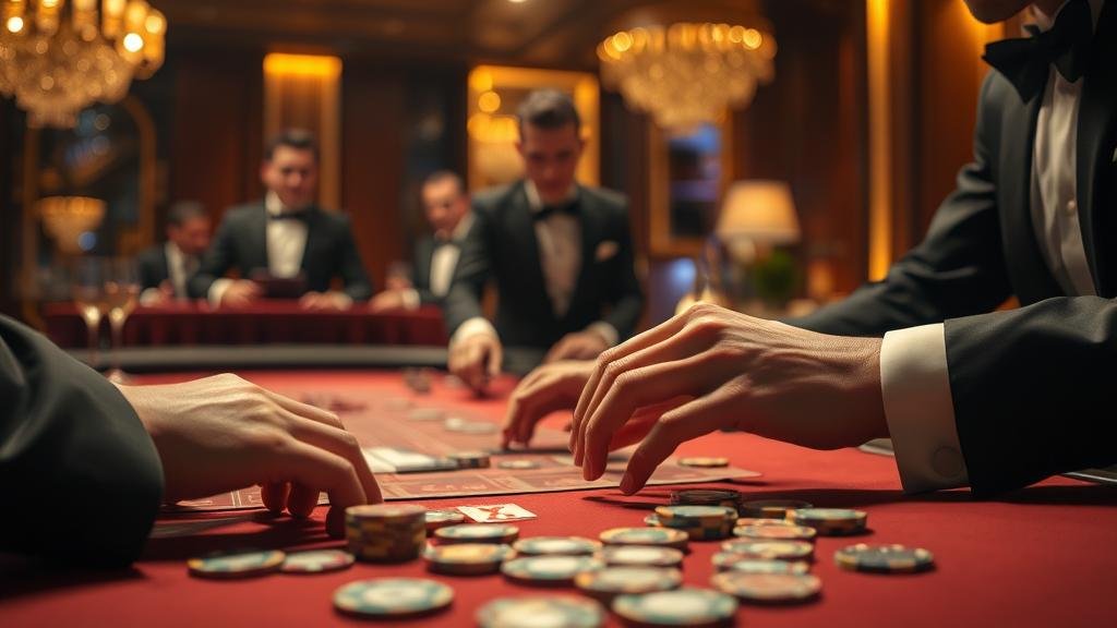 ผังโต๊ะบาคาร่าพร้อมตัวเลือกการเดิมพัน