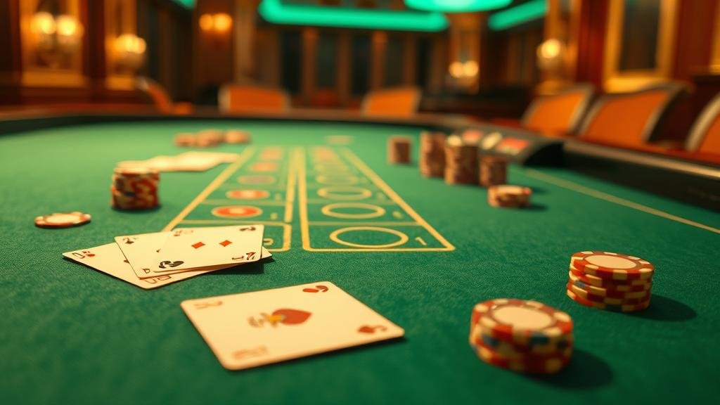 หน้าจอเกมบาคาร่า DreamGaming แสดงเค้าไพ่สองตัด