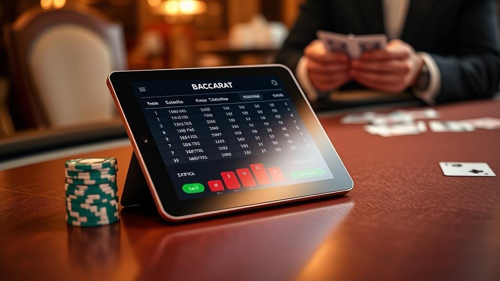 การบันทึกผลบาคาร่าบนแท็บเล็ต