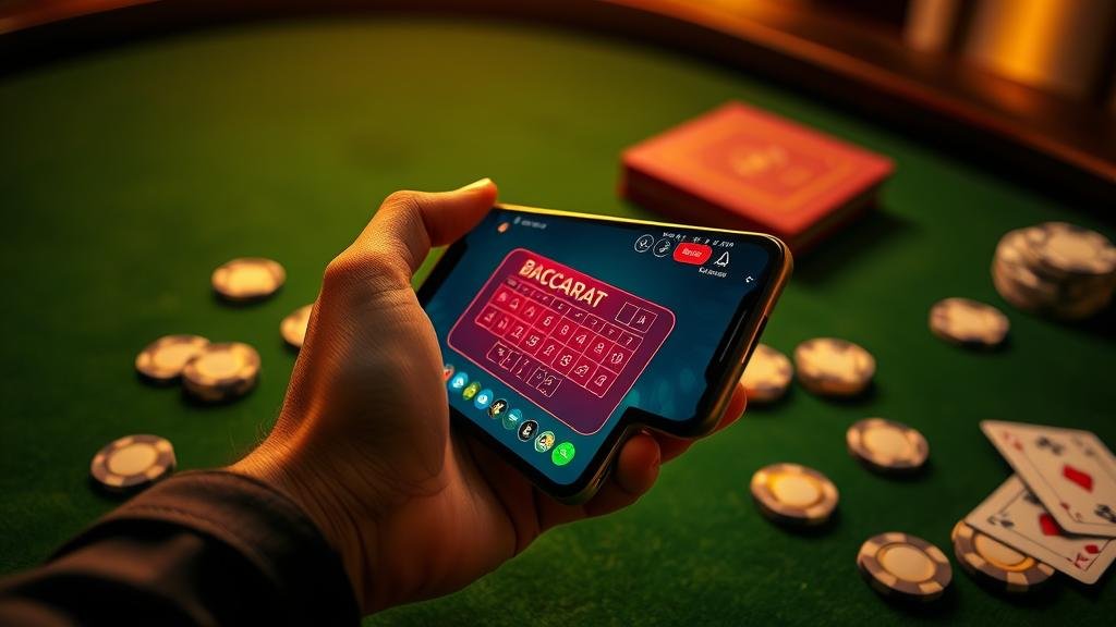 หน้าจอเกมบาคาร่าบนมือถือ Android