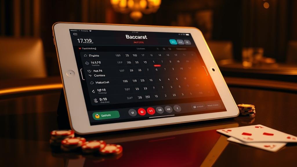 ภาพประกอบกลยุทธ์การเดินเงินบาคาร่าบนแท็บเล็ต