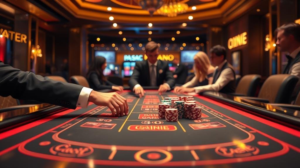 หน้าจอโทรศัพท์มือถือแสดงเกมบาคาร่าพร้อมสถิติ