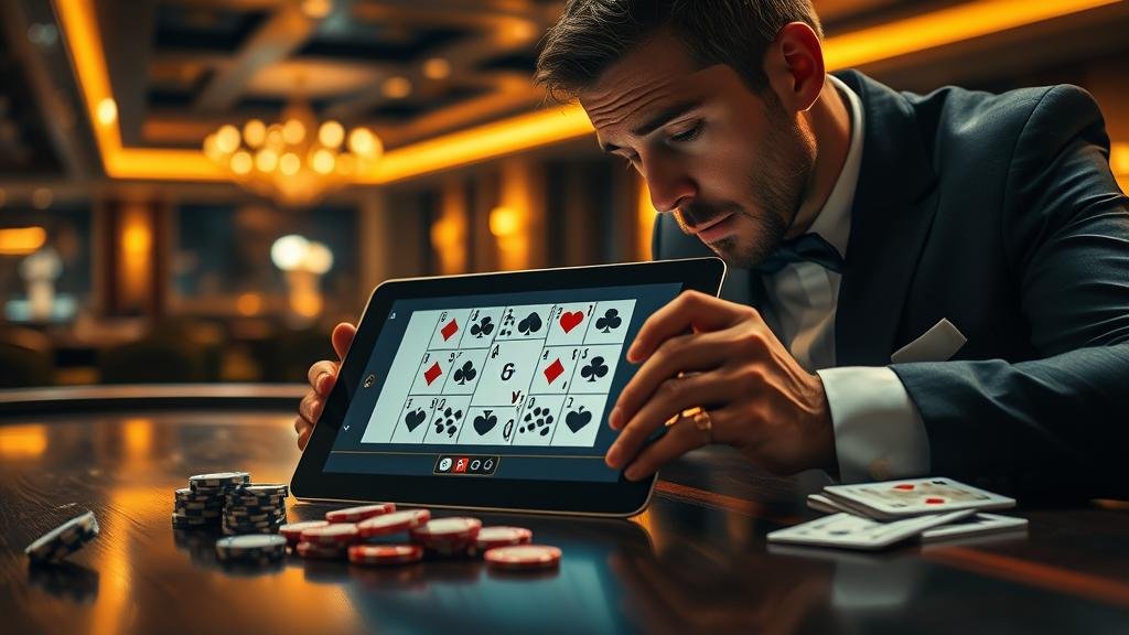 การอ่านเค้าไพ่บาคาร่าบนแท็บเล็ต