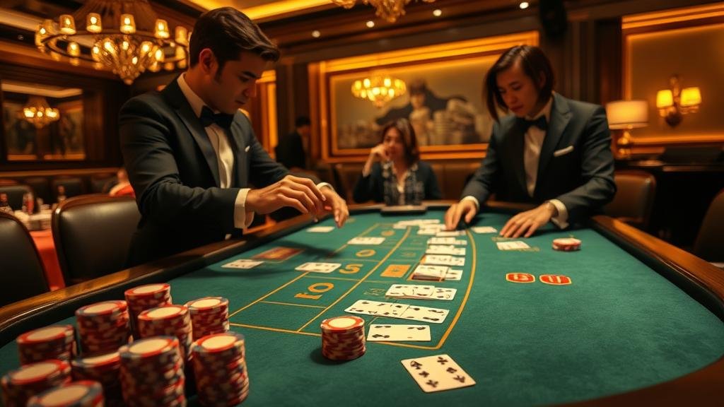 ตัวอย่างเค้าไพ่ปิงปองและสลับคู่ในบาคาร่า